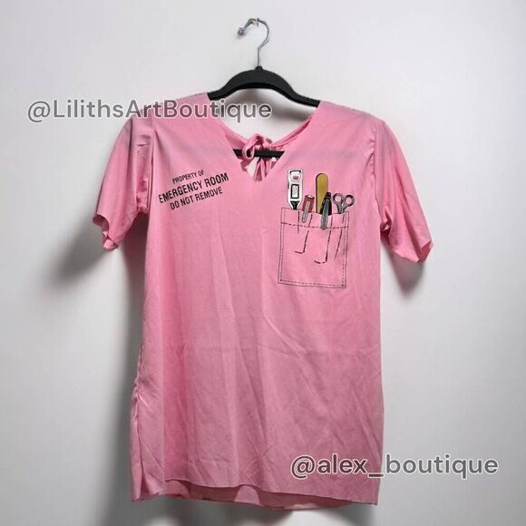 Women's Adult ER Nurse Scrubs Costume(F001) - Picture 4 of 12